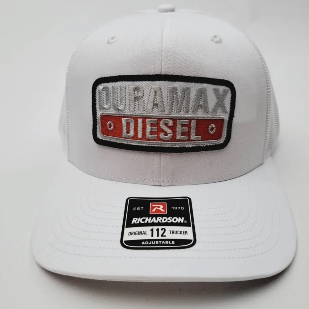 Duramax Embroidered Baseball Hat white Trucker Mesh Snapback cap